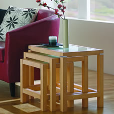 Other Rose Frosted Glass Nest of Tables