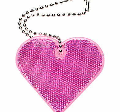 Other Schools Heart Reflector Tag, Pink