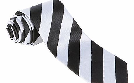 Unisex School Tie, Black/Silver, L52`