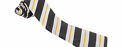 Other Schools Unisex School Tie, Yellow/White/Black, L45`