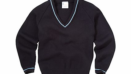 Other Schools Unisex School V-Neck Jumper, Navy