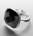 Silver Plated Catseye Cushion Ring