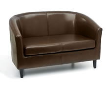 Other Tiffany Double Tub Chair PU Brown