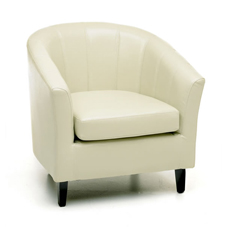 Tiffany Tub Chair PU Cream