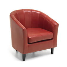 Tiffany Tub Chair PU Red