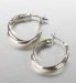 Other Two Tone Twisted Hoop Earrings