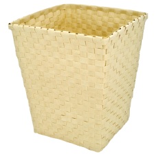 Waste Paper Basket Woven Cream