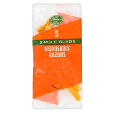 Wilko Disposable Razors Single Blade x 5