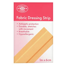 Wilko Fabric Dressing Strip 1mx6cm