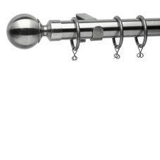Other Wilko Metal Curtain Pole Satin Silver 28mmx180cm
