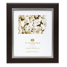 Wilko Photo Frame Bonded Leather 12inx10in