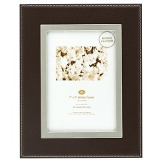 Wilko Photo Frame Bonded Leather 7inx5in