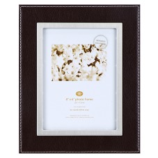 Wilko Photo Frame Bonded Leather 8in x 6in/20cm