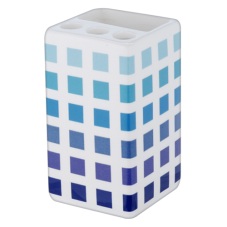 Other Wilko Toothbrush Holder Hand Painted Blue Square