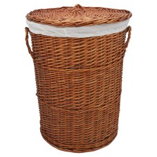 Other Wilko Wicker Laundry Basket Lined Large