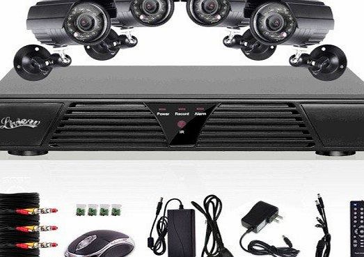 Liview� 4CH CCTV Full D1 H.264 DVR Motion Detection Security 600TVL Waterproof Night Vision Cameras