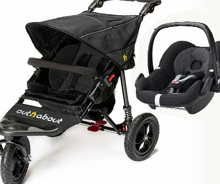 Out n About Nipper V4 Pebble Travel System Raven