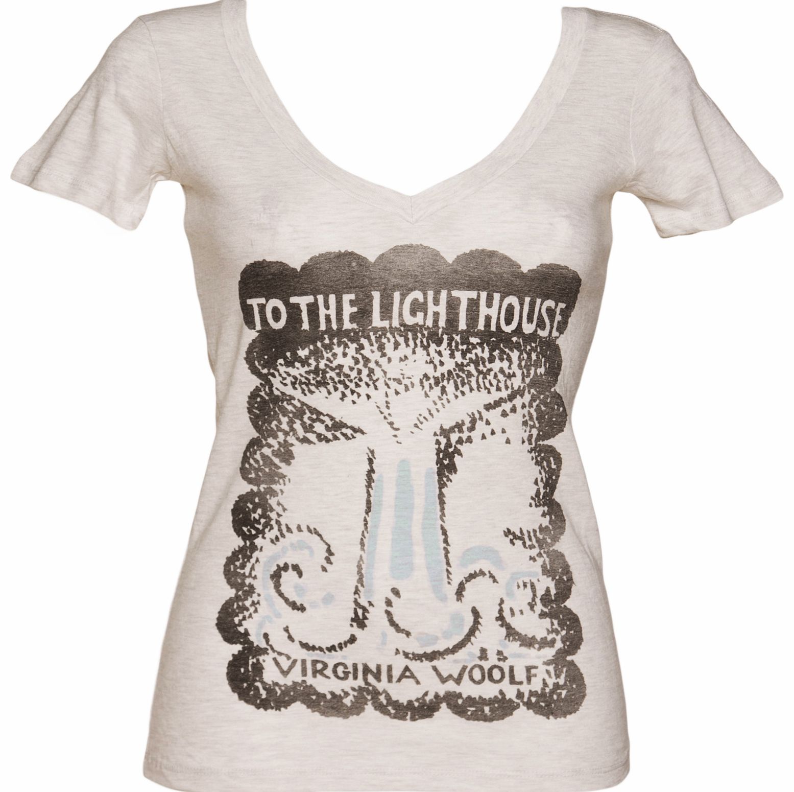 Out Of Print Ladies Oatmeal Marl To The Lighthouse Virginia