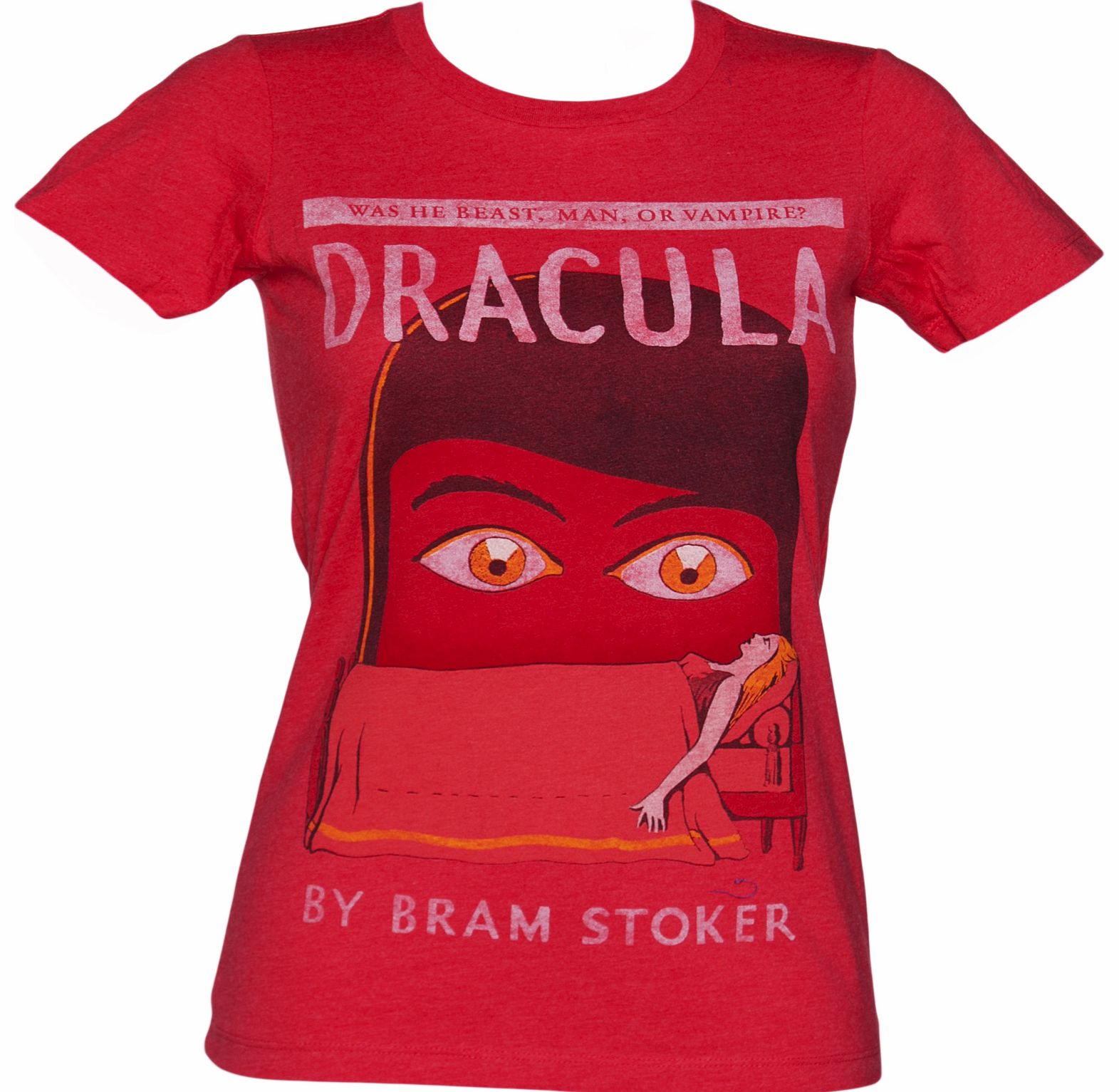 Ladies Red Dracula By Bram Stoker T-Shirt from