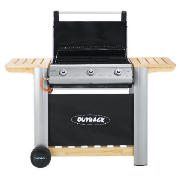 Outback 3 Burner Flatbed Gas BBQ with Cover