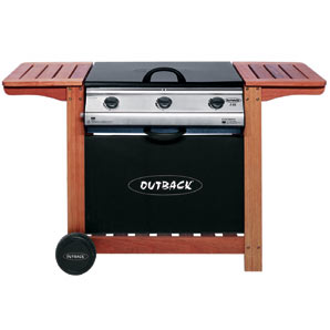 Outback 3 Burner Gas Barbecue- Stainless Steel
