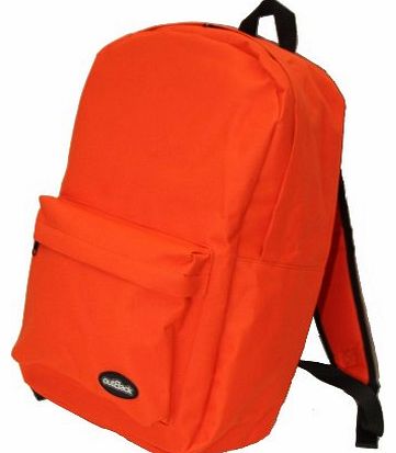 Outback Mens Ladies Boys Girls Backpack School Work College Rucksack (Orange)