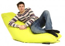 Outdoor Bean Bag Banana Lounger - Lime Green Bean Bag