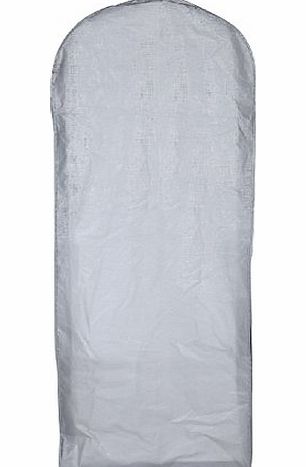 outdoortips  Wedding Dress Breathable Zip Garment Clothes Cover Bag (Grey)