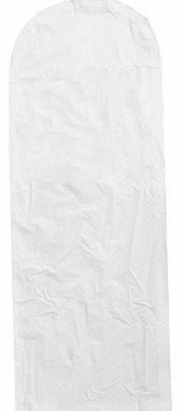 outdoortips  Wedding Dress Breathable Zip Garment Clothes Cover Bag (White)