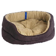 Oval faux suede bed 40cm