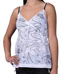 Oxbow Rosely Vest Top Black and White