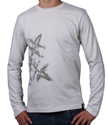 Oxbow Guys Oxbow Cross Longsleeve Organic Cotton T Shirt Grey