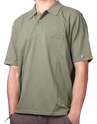 Oxbow Guys Oxbow Ebert Short Sleeve Polo Shirt Khaki Green