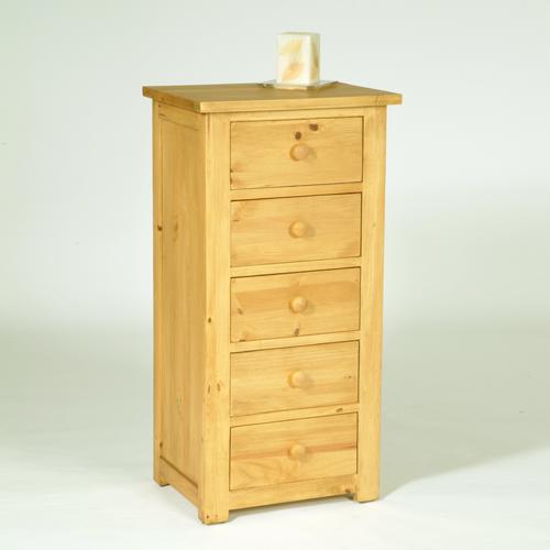 Oxbury Pre-Assembled Solid Pine Range Oxbury Pine Chest Slim Jim
