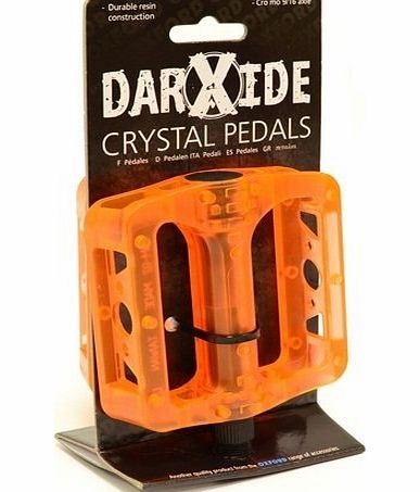 Oxford DarXide BMX / MTB Plastic Bike Pedal 9/16th - Crystal Orange