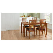 Dining Table Oak with 4 Oxford Chairs, Oak