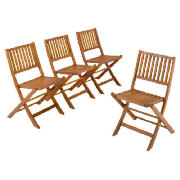 Oxford Foldaway Chairs, 4 pack