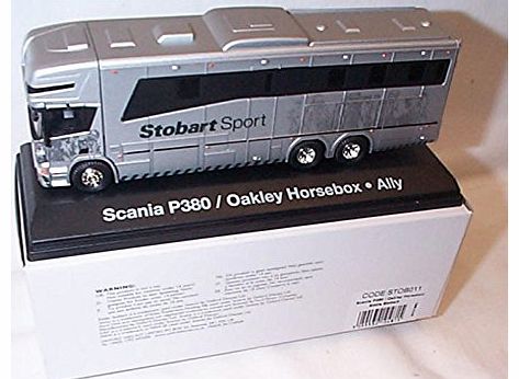 oxford haulage eddie stobart scania P380 / oakley horsebox ally lorry 1.76 scale diecast model