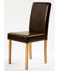 Oak Effect High Back Chair