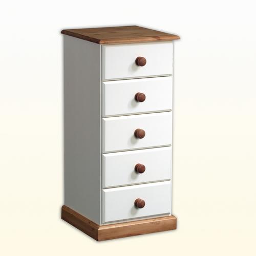 Oxford Painted Pine Furniture Oxford Painted Bedside 5 Drawer 905.102