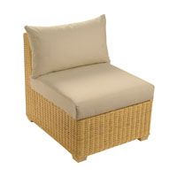 Standard Chair Honey with Half Panama Cushions Alabaster