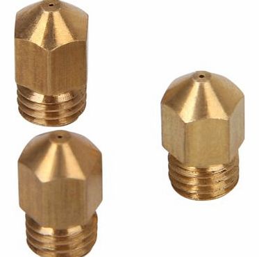 Oxford Street 3x Makerbot Replicator 0.4mm Head Brass Nozzle for 3D Printer PLA/ABS Printing