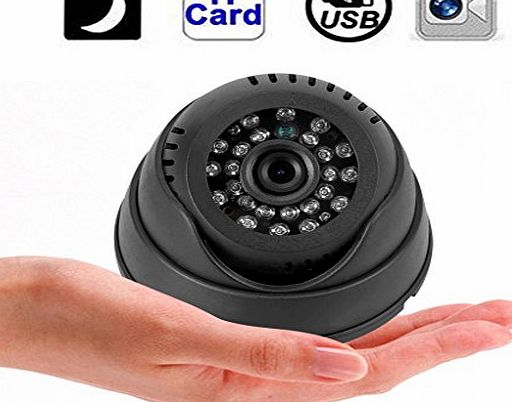 Oxford Street Indoor DVR Dome CCTV Security Camera Micro SD/TF Card Night Vision Recorder, Complete Video Monitoring System with Video Recording Plug and Play Circulating Storage