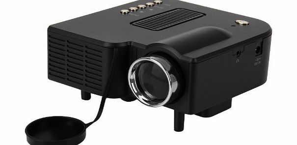 Oxford Street New 80`` Mini LED Projector Cinema Theater Support PC Laptop VGA/USB/SD/AV/HDMI Multimedia Black