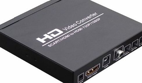 Oxford Street SCART  HDMI to HDMI converter :convert 480I(NTSC)/576I(PAL) format signal to 720P/1080P HDMI signal output, Easily connect with the DVD, set-top box, HD player, Game Console (PS2��PS3��PSP,WII,XBOX360