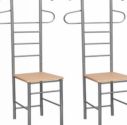 Oxford Street WMicroUK Top Quality Suit Valet,Two Mens Valet,2 x Gentlemans Clothes Valet Chair Coat Hanging Rail