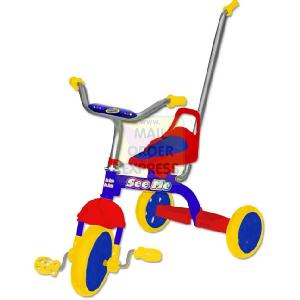 Ozbozz See Me Trike Red and Blue With Parent Handle