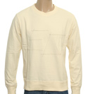 Cream Sweatshirt with Sewn Logo