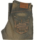 Dark Denim Dallas Distressed Zip Fly Jeans - 32 Leg