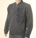 Ozeki Mens Deep Navy Full Zip Large Logo Cotton Sweatshirt